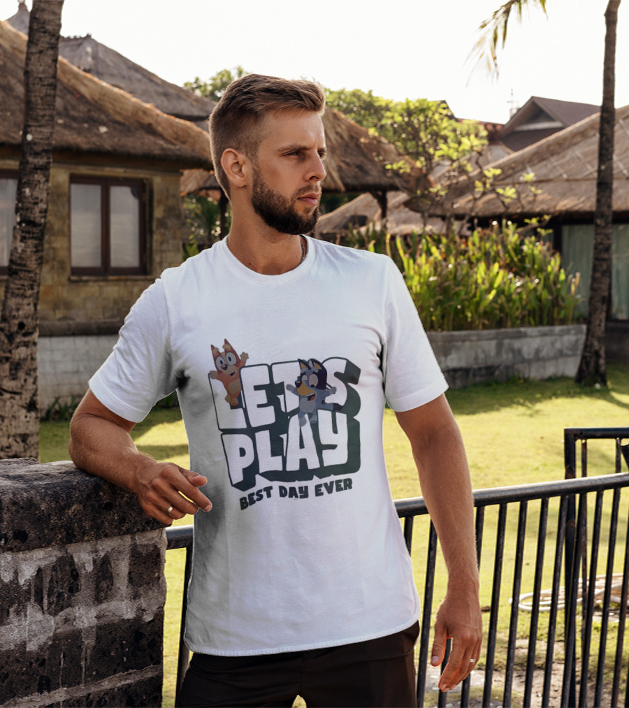 Bluey And Bingo Let's Play Best Day Ever T-Shirt