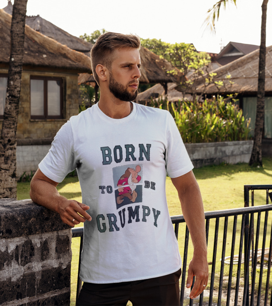 Born To Be Grumpy Dwarf Character With Red Outfit T-Shirt
