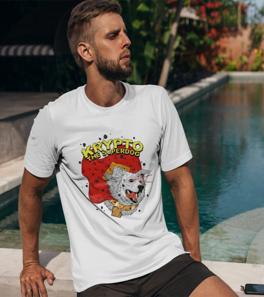 Krypto The Superdog DC Comics Superman Cape Laser Eyes T-Shirt