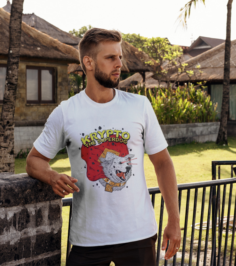 Krypto The Superdog DC Comics Superman Cape Laser Eyes T-Shirt