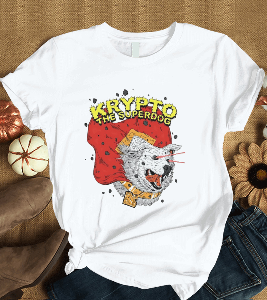 Krypto The Superdog DC Comics Superman Cape Laser Eyes T-Shirt
