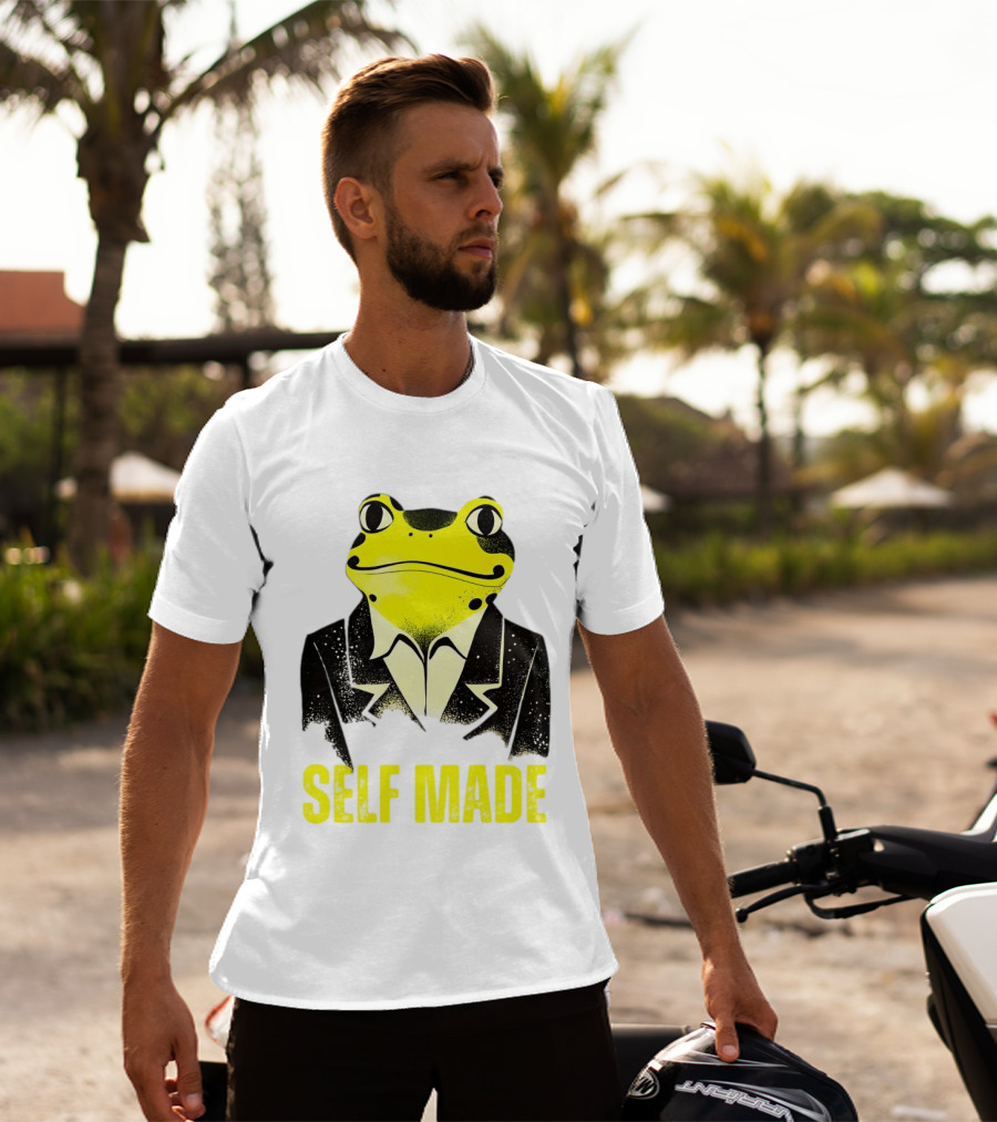 Frog In Business Suit Self Made T-Shirt