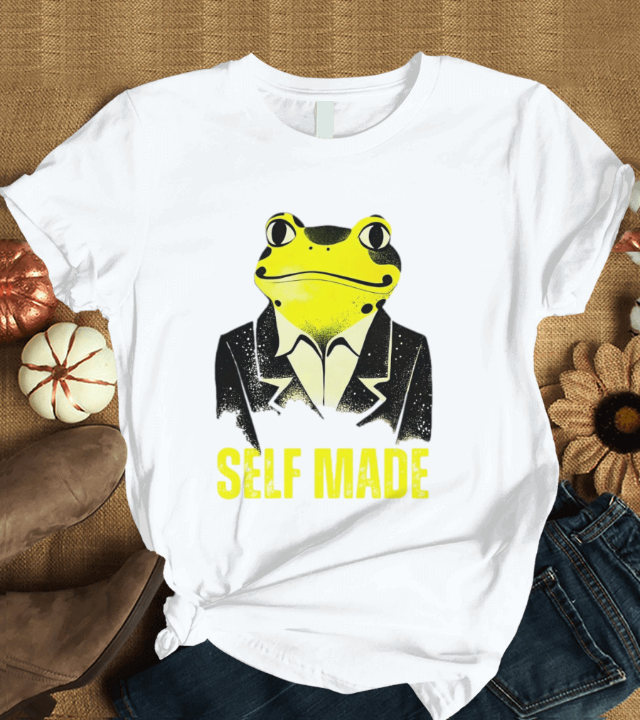 Frog In Business Suit Self Made T-Shirt