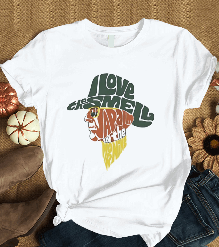I Love The Smell Of Napalm In The Morning Cowboy Head Shape T-Shirt