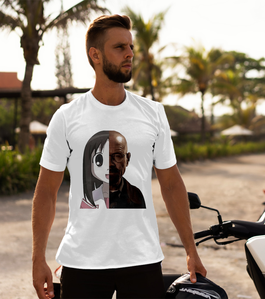 Walter White And Ayumu Kasuga Half Face Combo T-Shirt