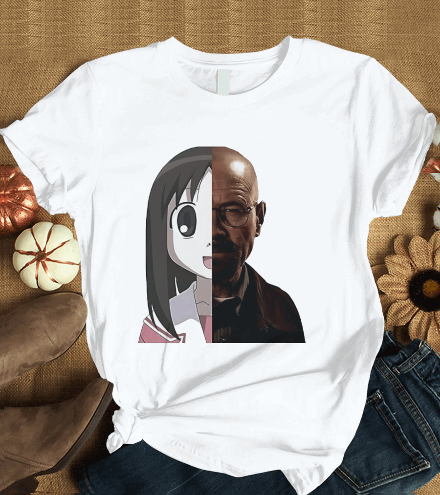 Walter White And Ayumu Kasuga Half Face Combo T-Shirt