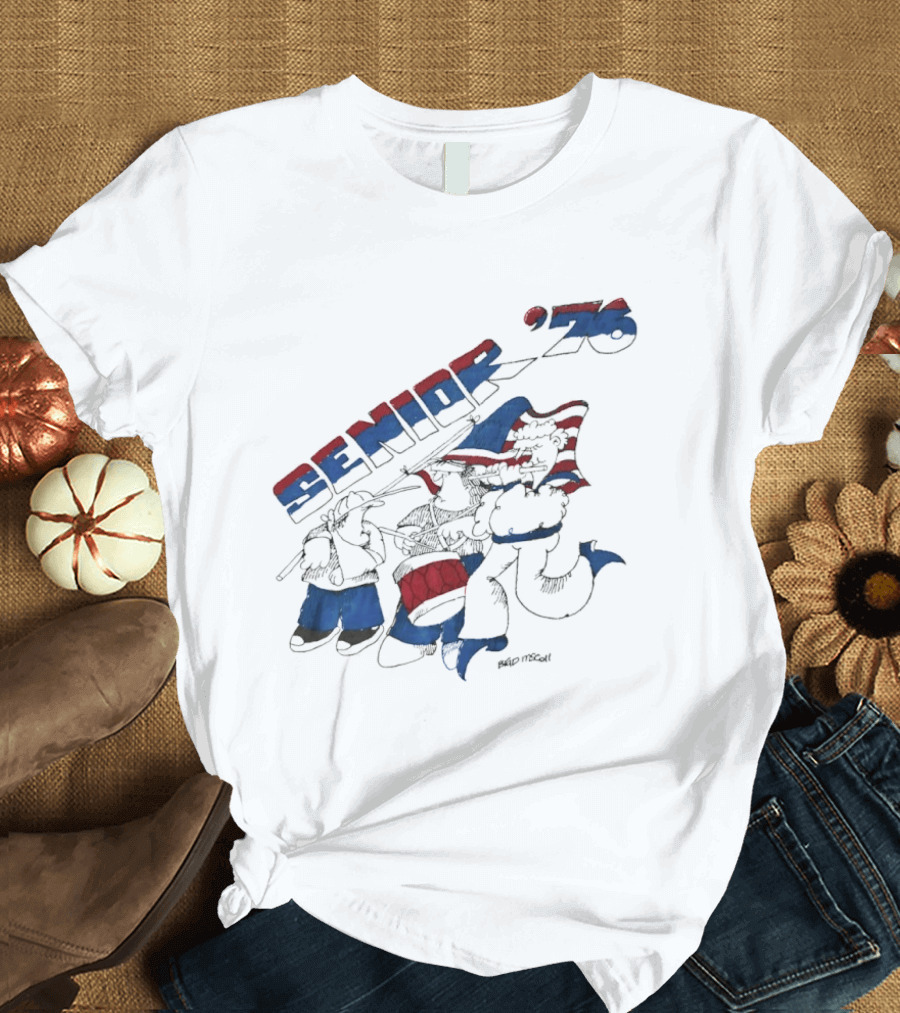 Senior 76 Brad Mccoll 1976 Bicentennial Celebration T-Shirt