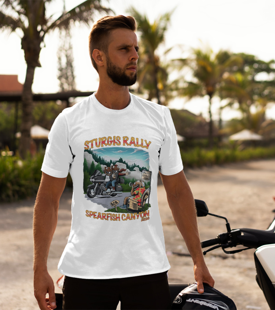 Sturgis Rally 2020 Squirrels Riding Motorcycle Spearfish Canyon T-Shirt