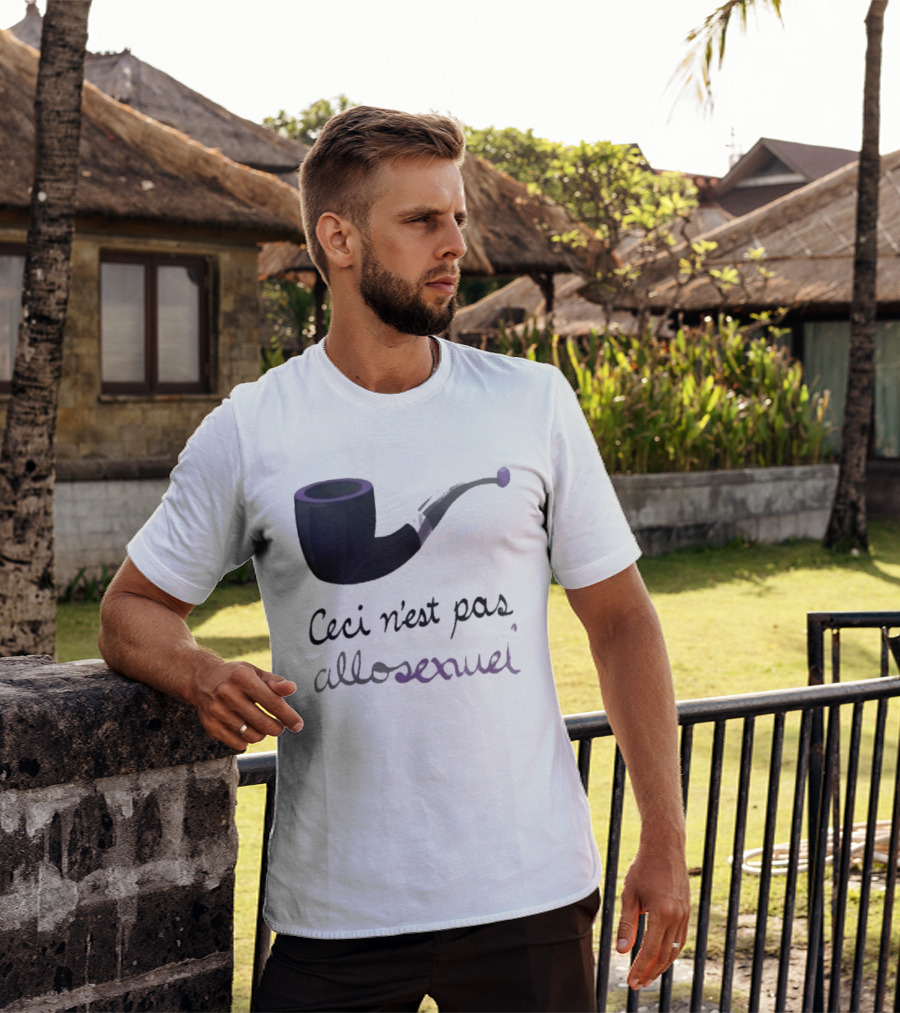 Ceci N'est Pas Allosexeuel Pipe Treachery Of Images T-Shirt