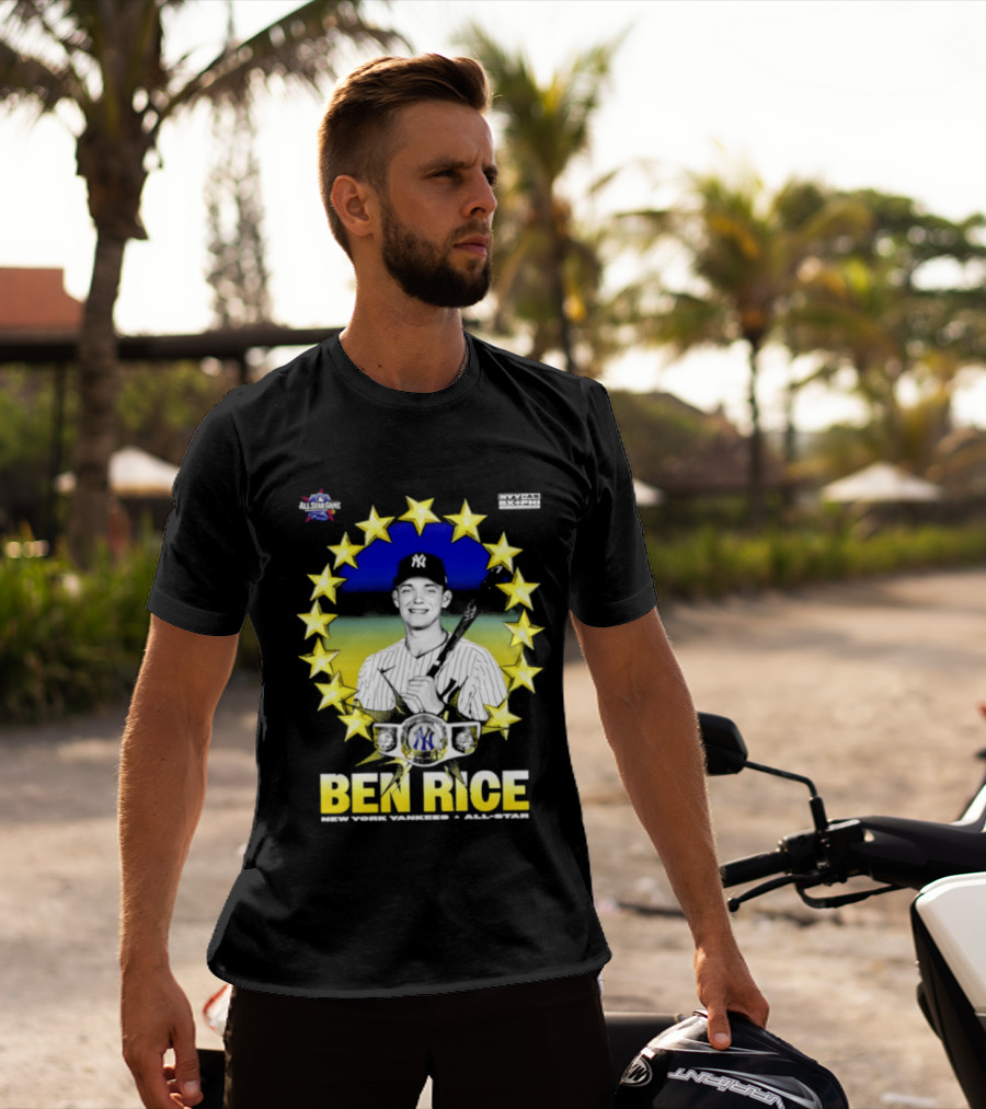 Ben Rice New York Yankees All Star Baseball Player MLB Stars T-Shirt