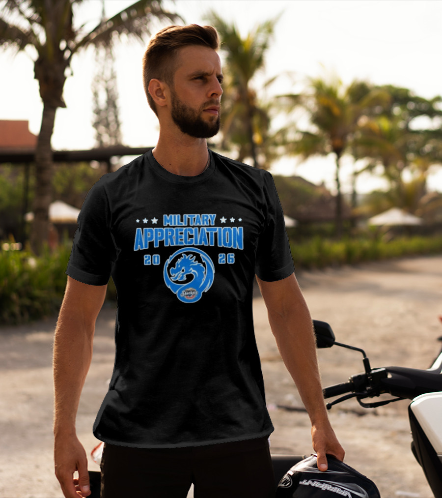 Biloxi Shuckers Military Appreciation 2026 Dragon Team Event T-Shirt