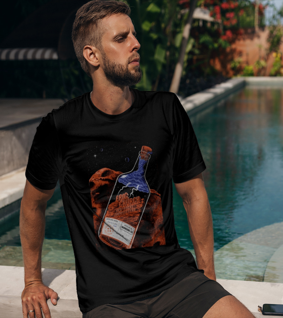 Eric Church Red Rocks Amphitheatre July 8 2026 Morrison CO Bottle T-Shirt