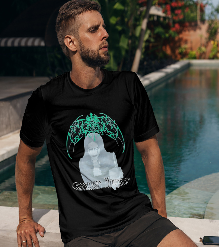 Carpathian Moonrise Hooded Figure With Knife Metal Band T-Shirt
