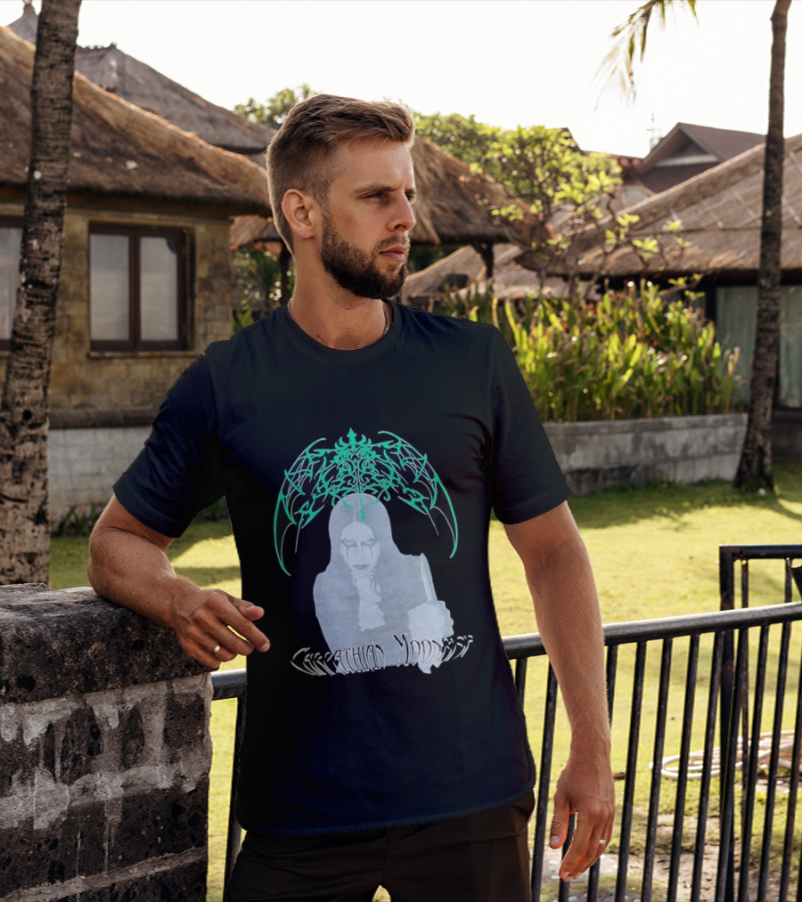 Carpathian Moonrise Hooded Figure With Knife Metal Band T-Shirt