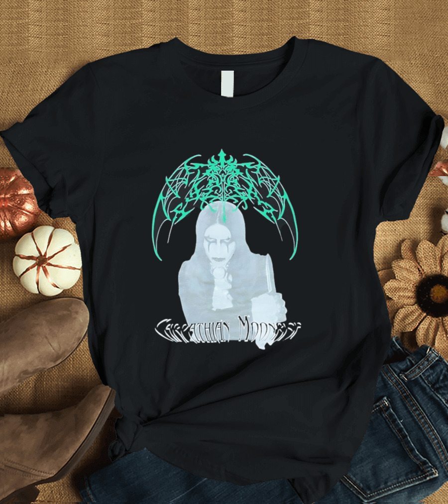 Carpathian Moonrise Hooded Figure With Knife Metal Band T-Shirt