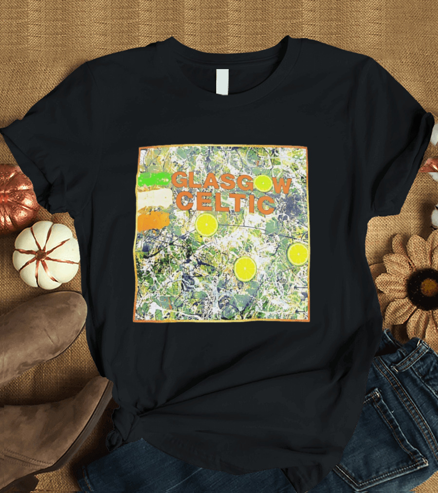 Glasgow Celtic Lime Splash Art With Citrus Accents T-Shirt