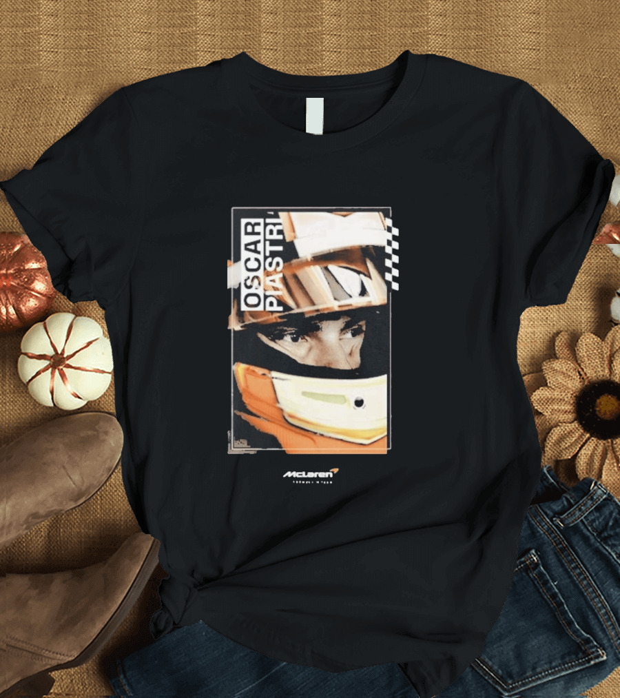Oscar Piastri McLaren Driver Helmet Art Racing Fan T-Shirt
