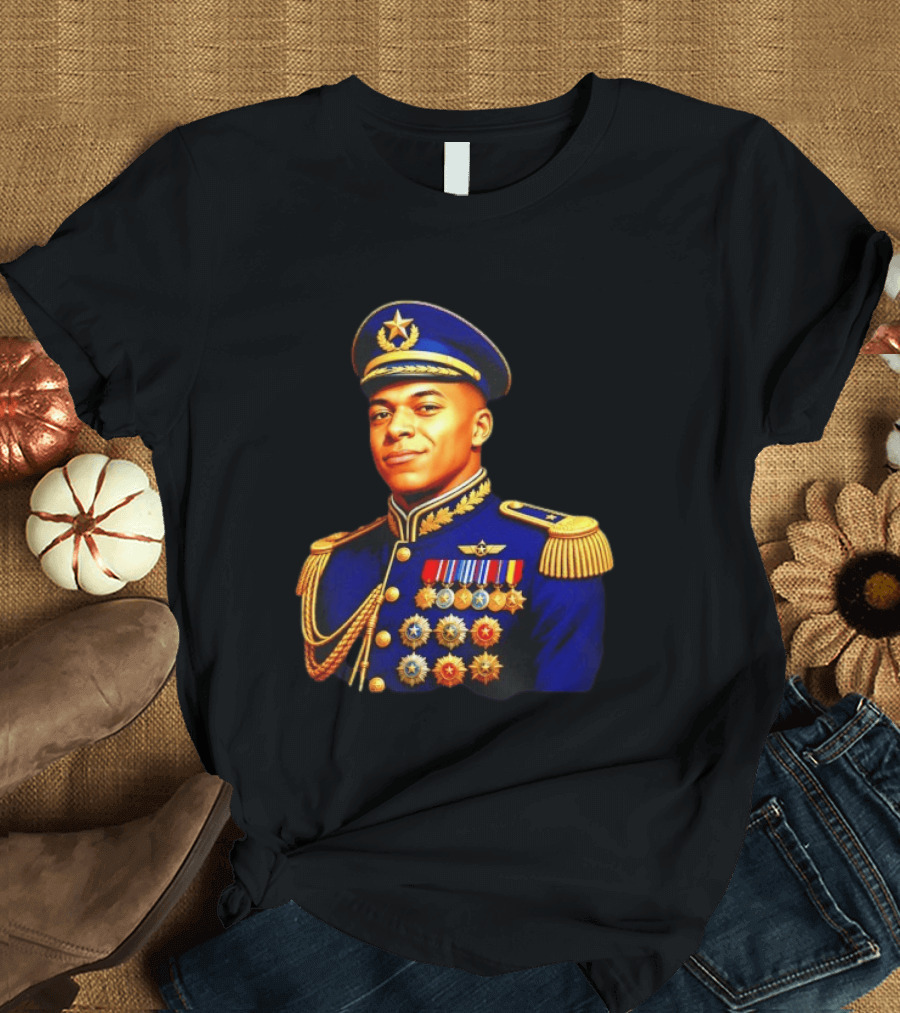 Kylian Mbappe Dictator Paris Saint Germain Military Uniform T-Shirt