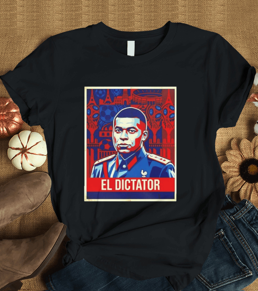 Kylian Mbappe El Dictator Paris Saint Germain Art Deco T-Shirt