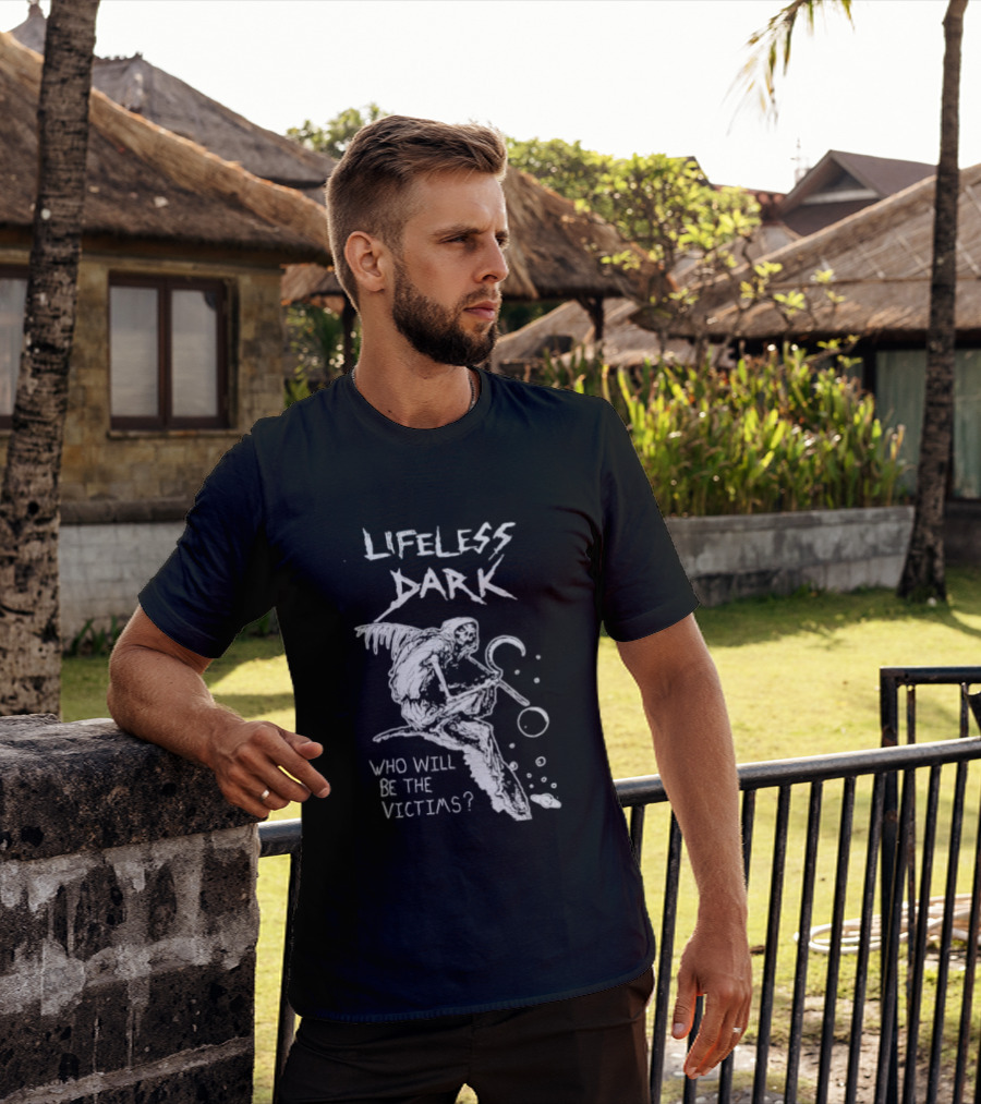 Lifeless Dark Who Will Be The Victims Grim Reaper With Scythe Mysterious T-Shirt