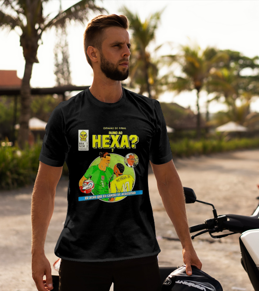 Olimpíadas De 2030 Rumo Ao Hexa Neymar Jr Erling Haaland Brasil Noruega T-Shirt
