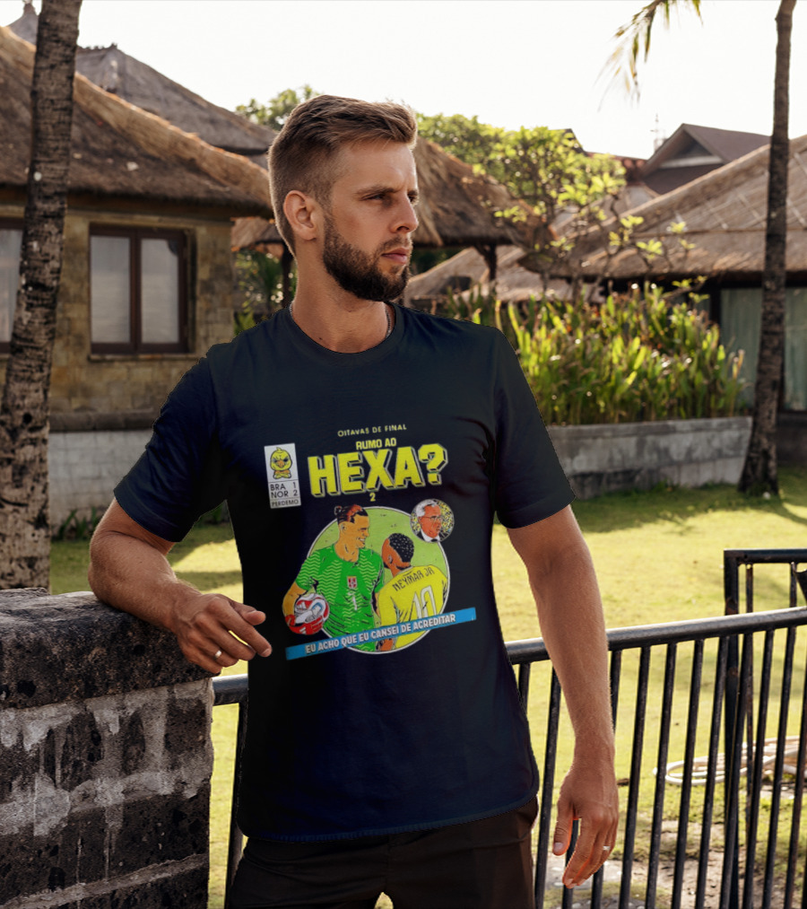 Olimpíadas De 2030 Rumo Ao Hexa Neymar Jr Erling Haaland Brasil Noruega T-Shirt