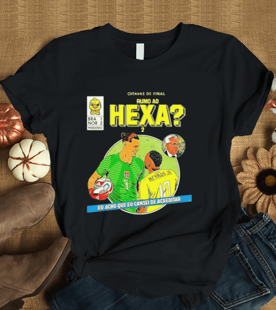 Olimpíadas De 2030 Rumo Ao Hexa Neymar Jr Erling Haaland Brasil Noruega T-Shirt