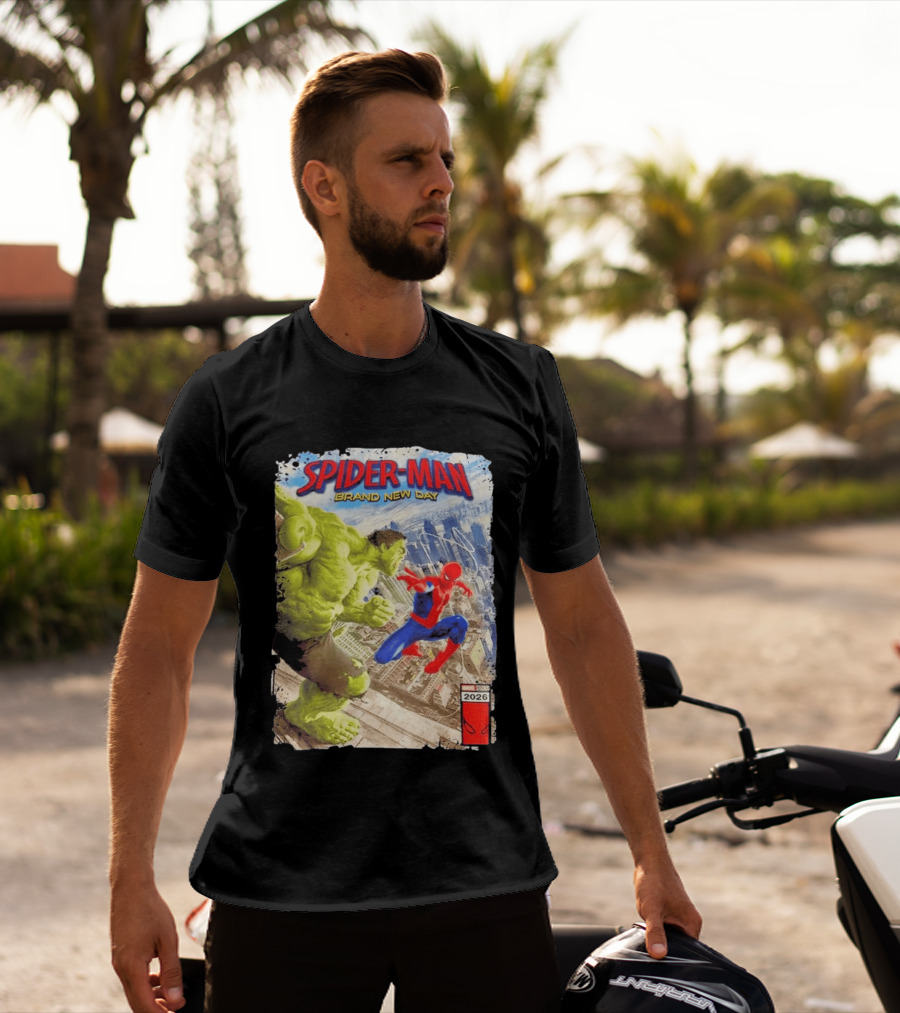 Spider Man Brand New Day Marvel 2026 Spider Man Vs Hulk Epic Showdown T-Shirt