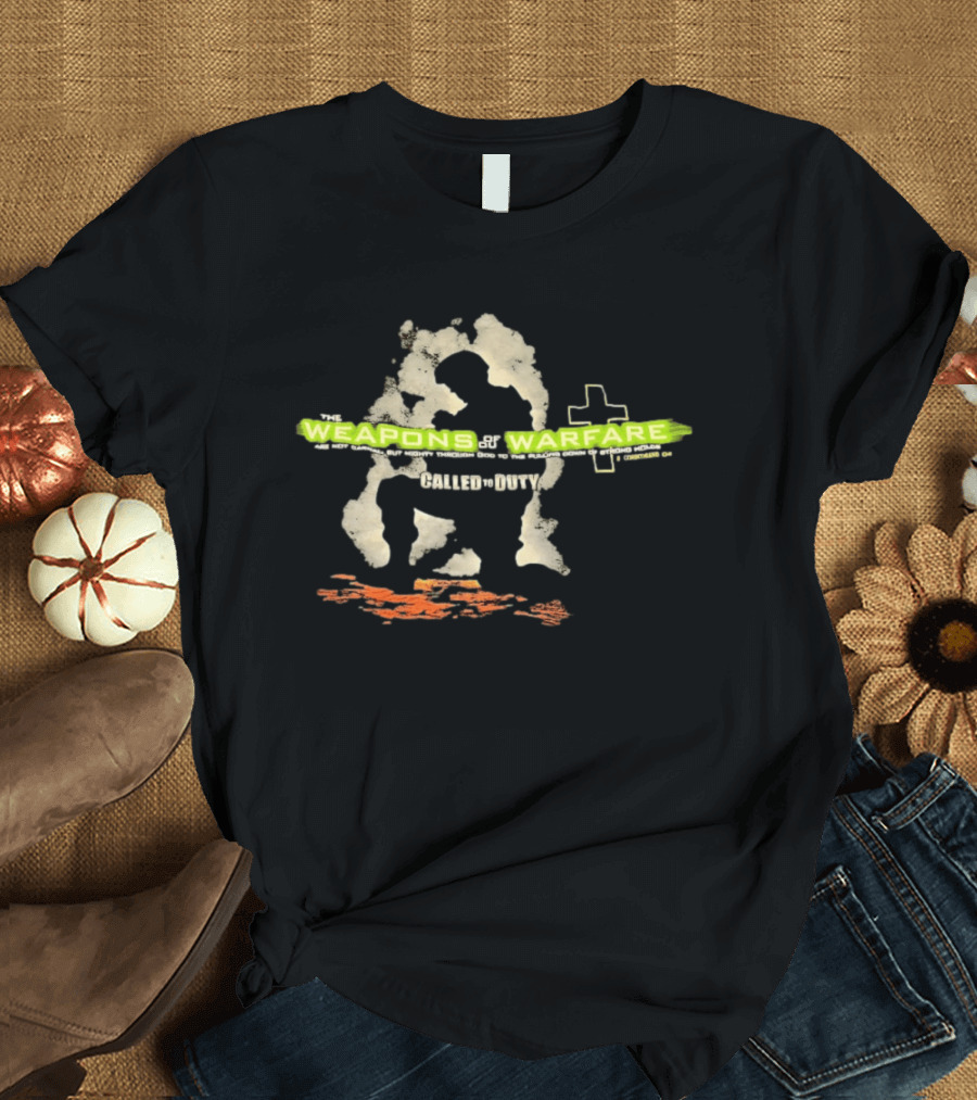 Weapons Of Warfare Call Of Duty Cross T-Shirt