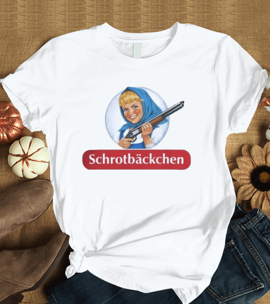 Versager Clothing Schrotbäckchen Girl With Blue Hood And Shotgun T-Shirt