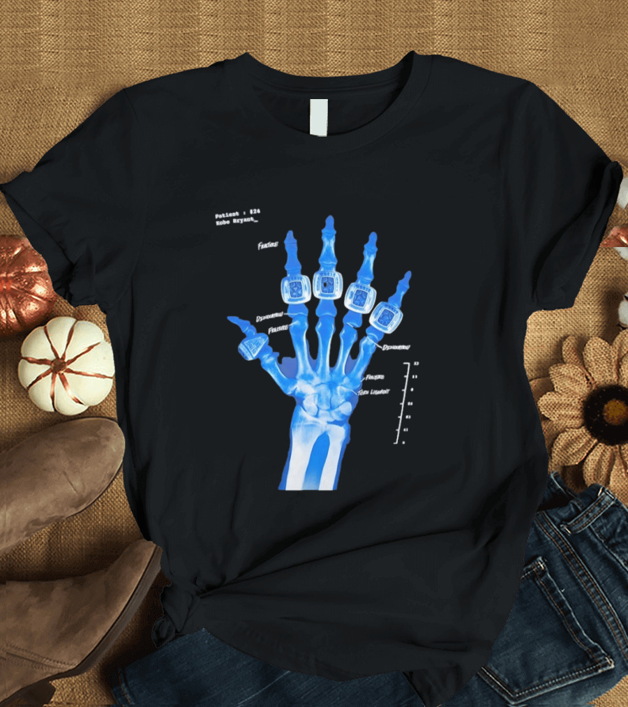 Kobe Bryant Patient No 24 X Ray Rings Lakers T-Shirt