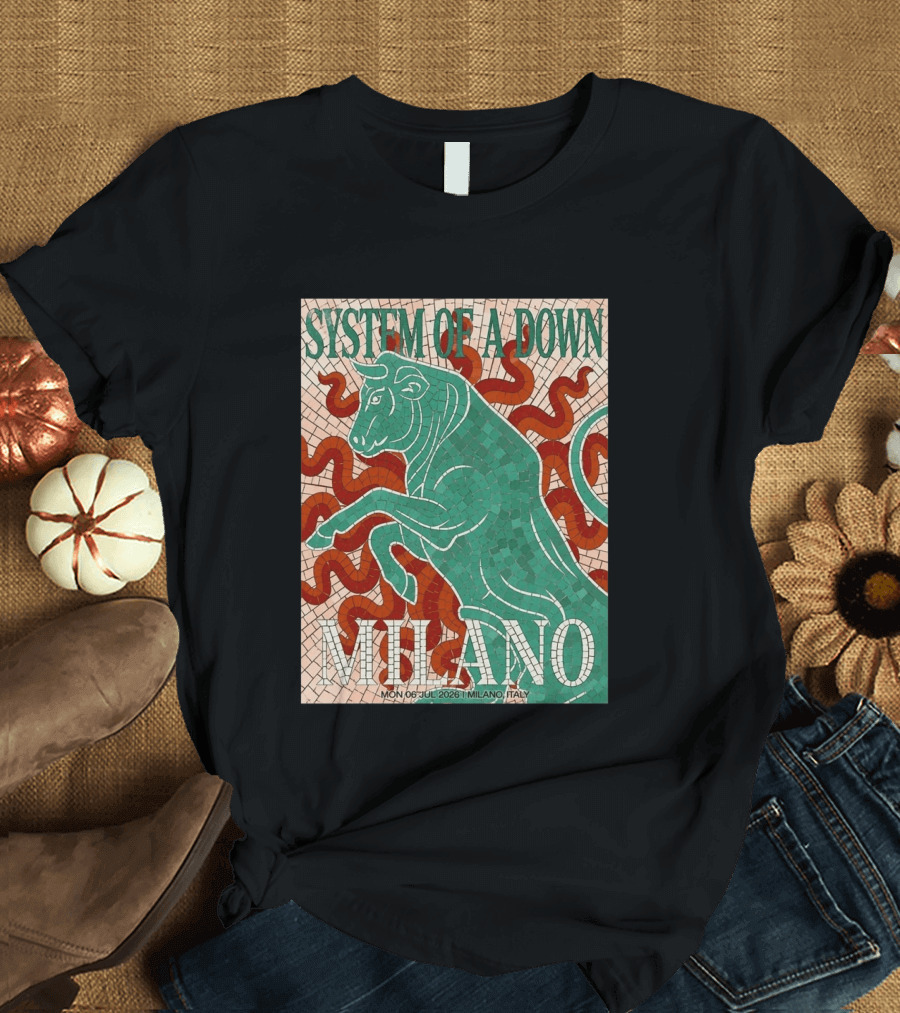 System Of A Down Milano Italy 6 July 2026 Exclusive Pop Up Shop T-Shirt