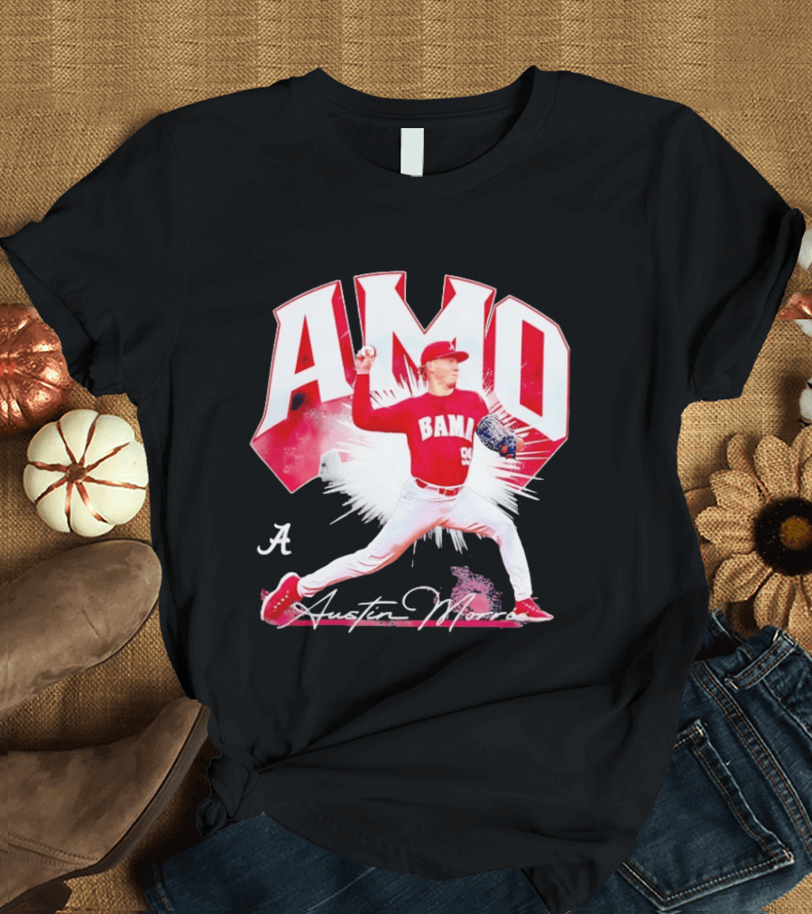 Austin Morris NCAA Baseball Alabama Crimson Tide Collage T-Shirt