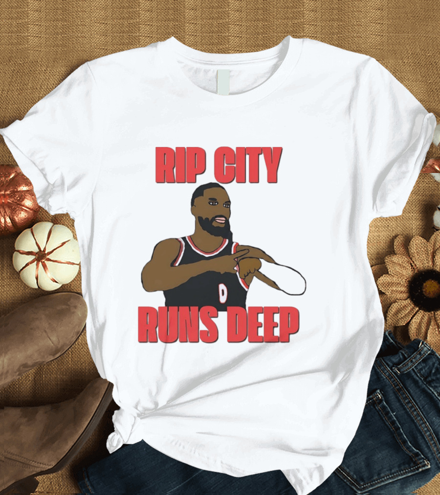 Rip City Runs Deep Damian Lillard Portland Trail Blazers T-Shirt