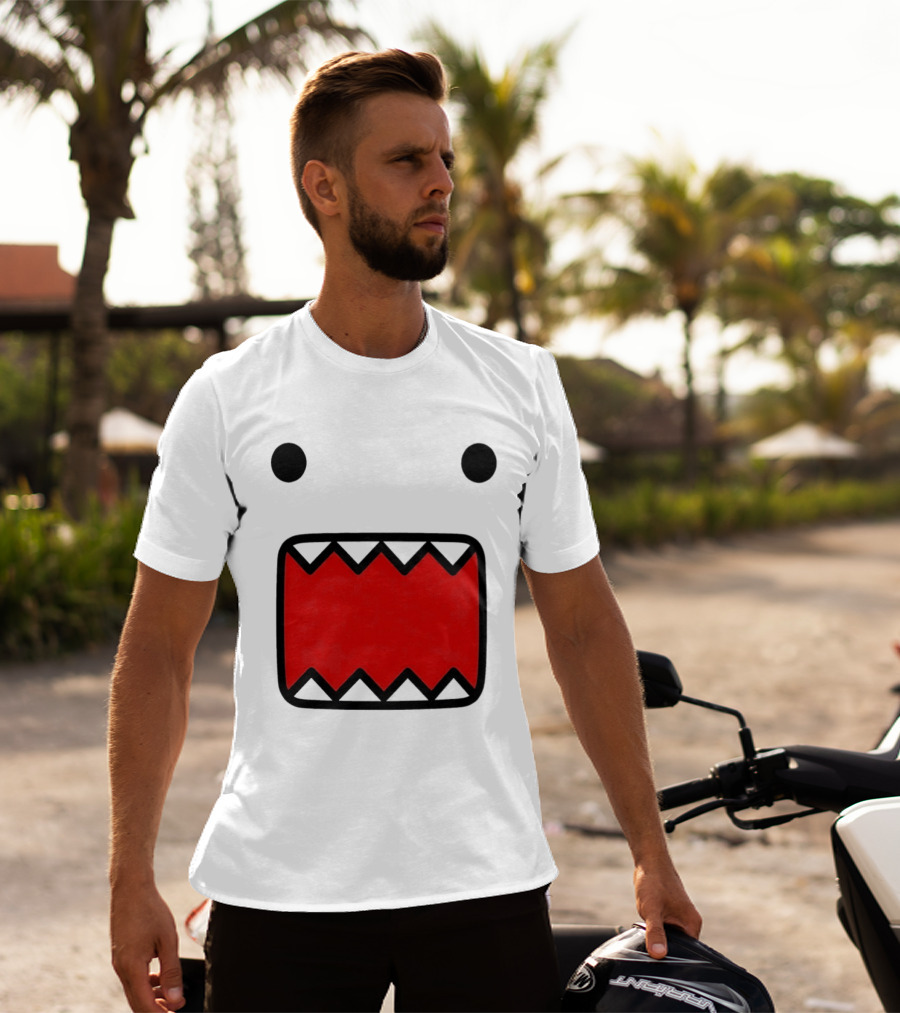 Domo Kun Face Expression With Red Teeth T-Shirt