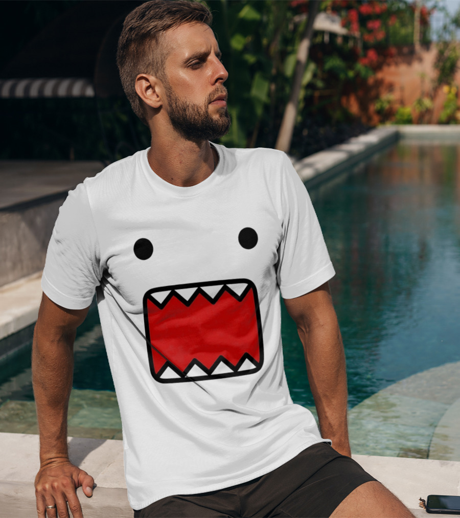Domo Kun Face Expression With Red Teeth T-Shirt