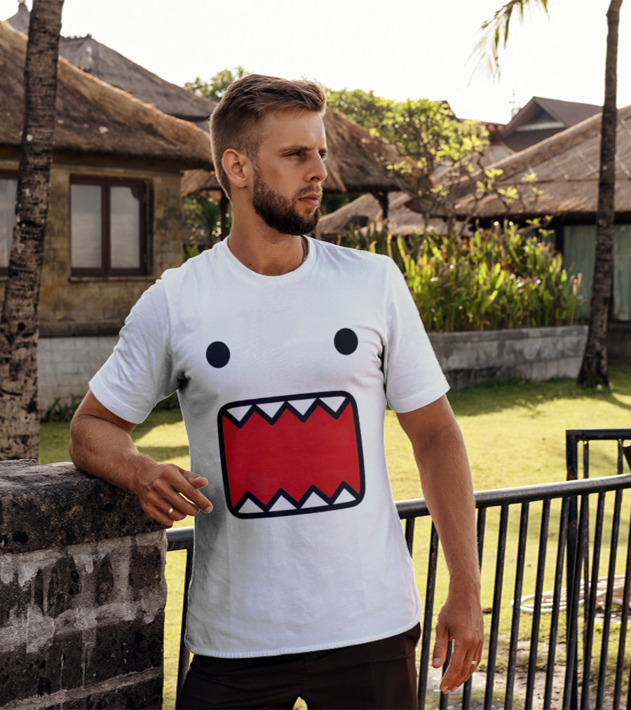 Domo Kun Face Expression With Red Teeth T-Shirt
