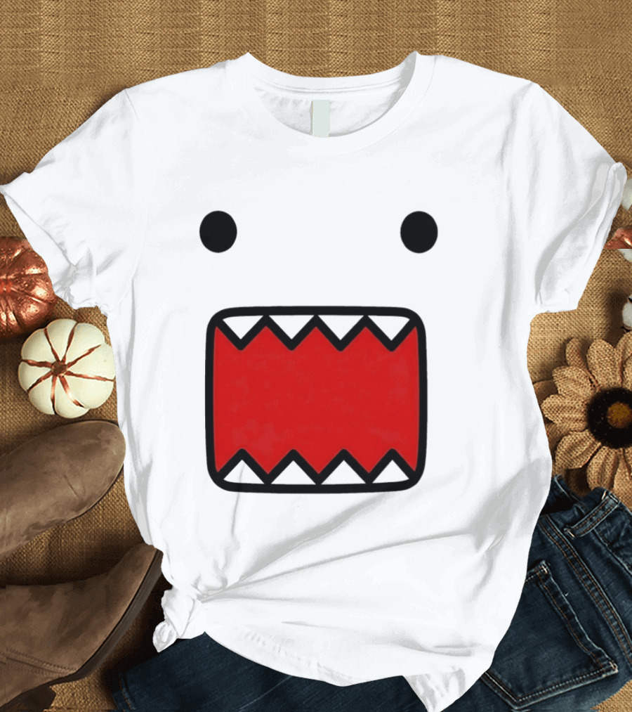Domo Kun Face Expression With Red Teeth T-Shirt