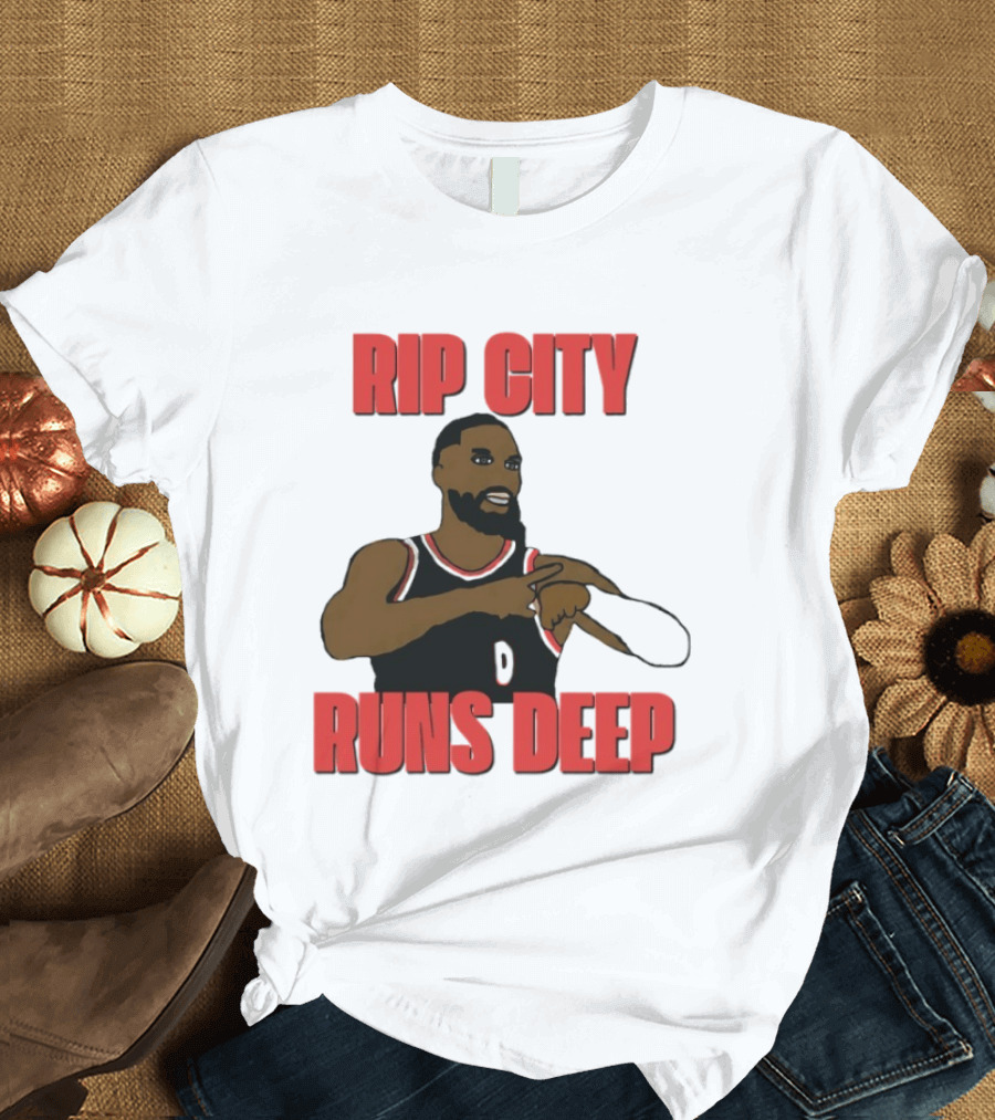 RIP City Runs Deep Basketball Tribute Player 0 T-Shirt