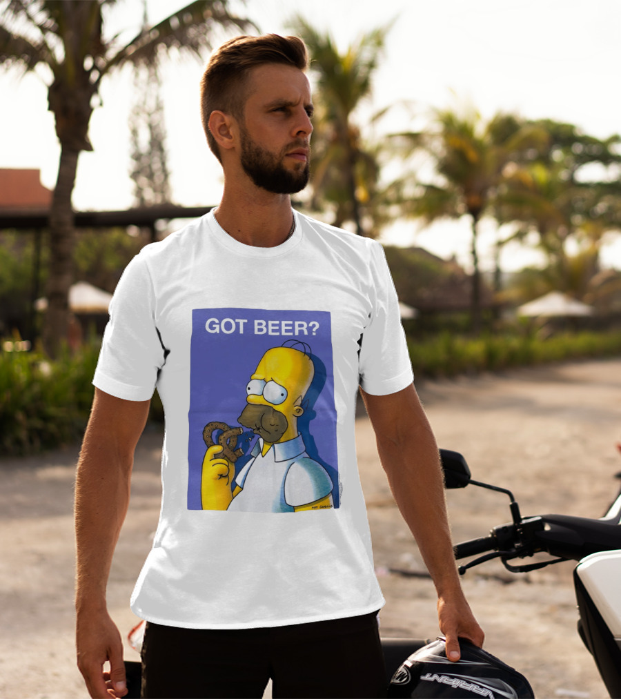 Got Beer Homer Eating Pretzel T-Shirt