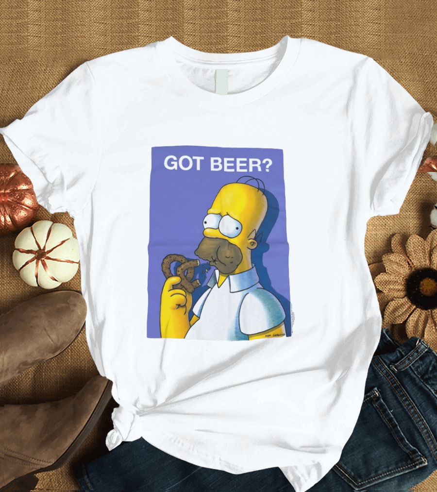 Got Beer Homer Eating Pretzel T-Shirt