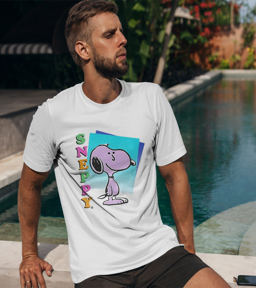 Sneppy Obvious Plant 1991 Bootleg Snoopy Cartoon Character With Multicolored T-Shirt