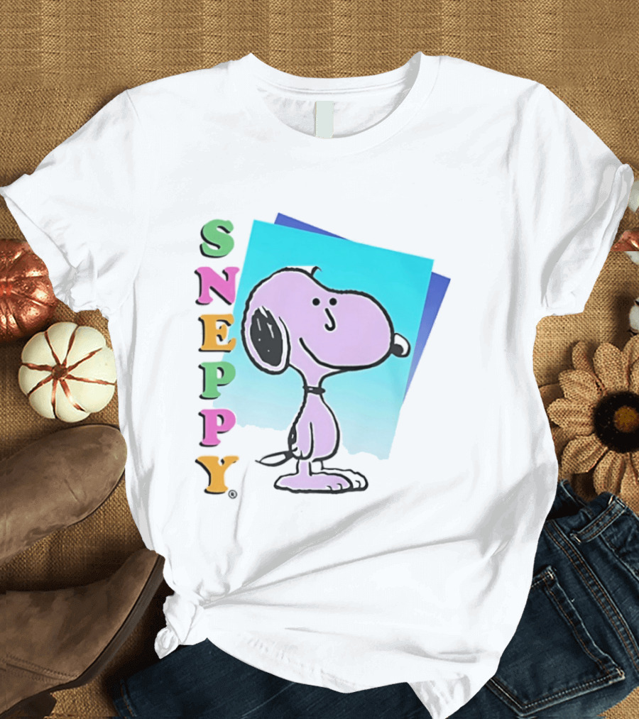 Sneppy Obvious Plant 1991 Bootleg Snoopy Cartoon Character With Multicolored T-Shirt