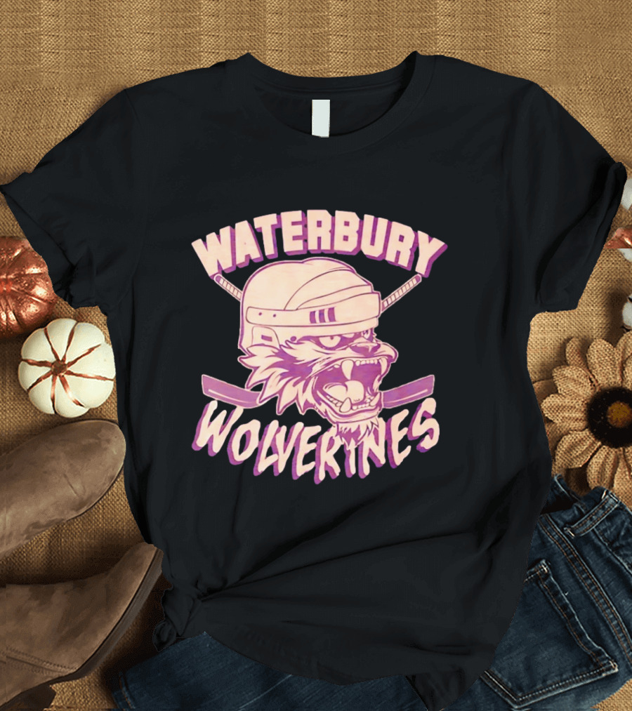Waterbury Wolverines Happy Gilmore Hockey Helmet Wolverine T-Shirt