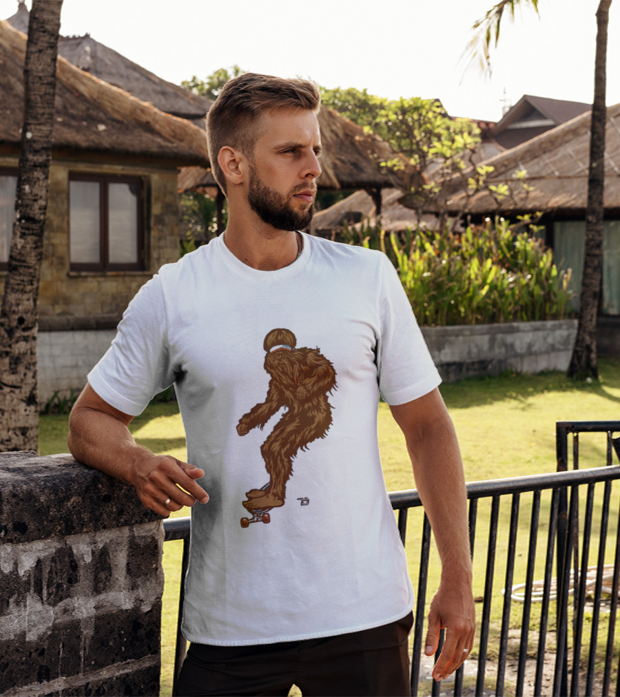 Ames Bros Skater Bigfoot Sasquatch Skateboard Legend T-Shirt