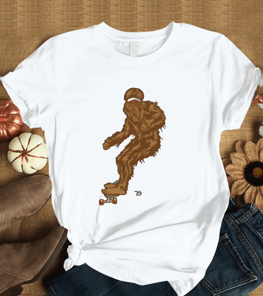 Ames Bros Skater Bigfoot Sasquatch Skateboard Legend T-Shirt