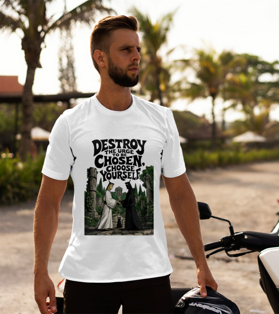 Destroy The Urge To Be Chosen Choose Yourself Samurai Jack Ancient Ruins Scene T-Shirt