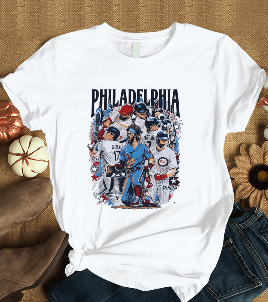 Philadelphia Ohtani Witt Jr 2026 Baseball Montage Philly PCA T-Shirt
