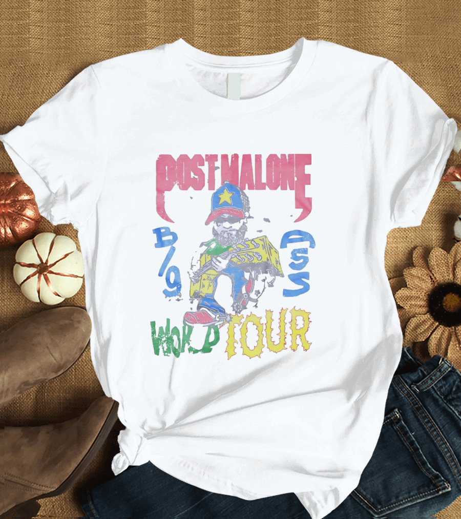 Post Malone Big Ass World Tour Cartoon T-Shirt