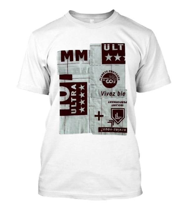 MM ULTRA Planete Protegee Moins De CO2 Vivez Bien Eco Friendly T-Shirt